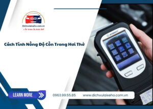 Cách tính nồng độ cồn trong hơi thở